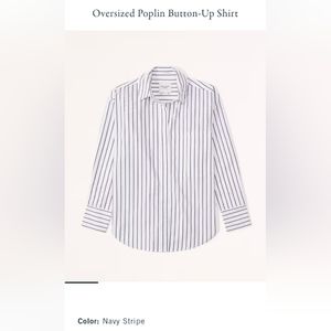 A&F Oversized Poplin Button-Up Shirt - size: S NWT